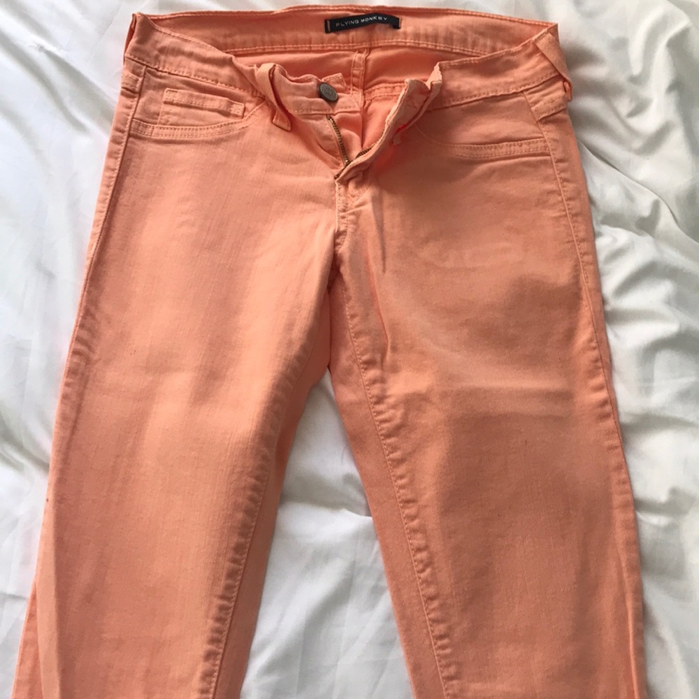 coral jeans